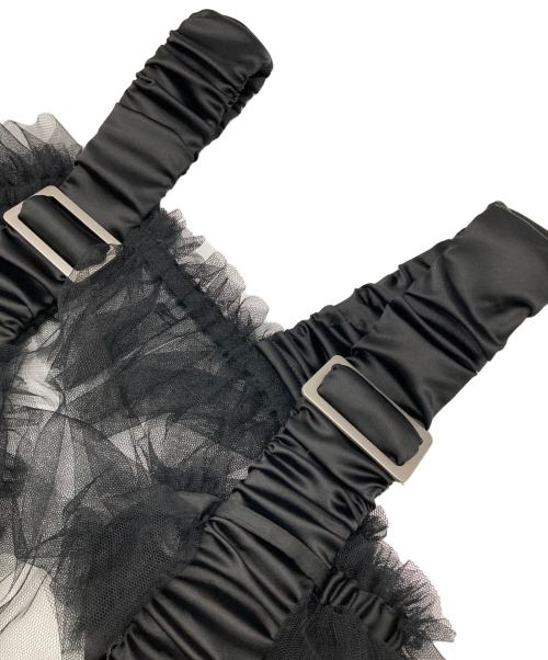 jiu（ジウ）jiu (ジウ) シースルーボリュームチュールデザインジレ ブラック サイズ:Freeの古着・服飾アイテム