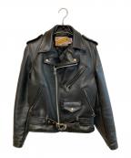 Schottショット）の古着「ワンスターダブルライダースジャケット」｜ブラック