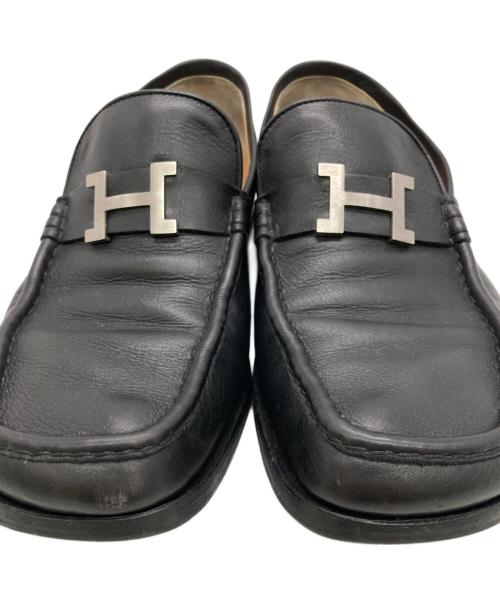 HERMES（エルメス）HERMES (エルメス) コンスタンスローファー ブラック サイズ:42の古着・服飾アイテム