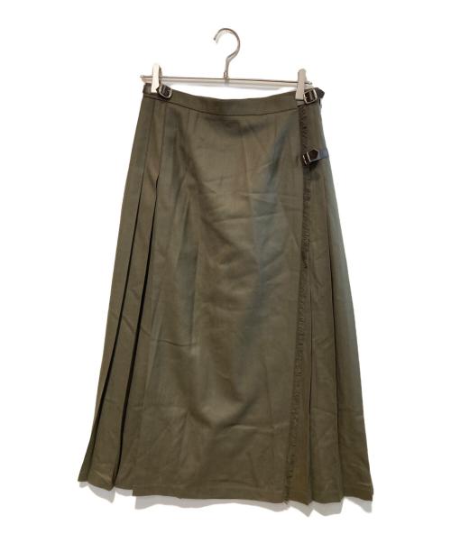 O'NEIL OF DUBLIN（オニールオブダブリン）O'NEIL OF DUBLIN (オニールオブダブリン) DARKMOSSロングスカート オリーブ サイズ:GB12の古着・服飾アイテム