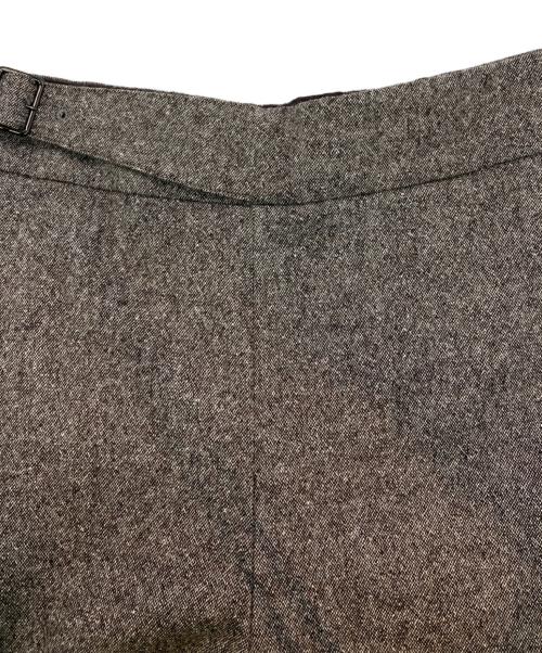 23区（ニジュウサンク）23区 (ニジュウサンク) シルクネップツイード ガウチョパンツ グレー サイズ:38の古着・服飾アイテム