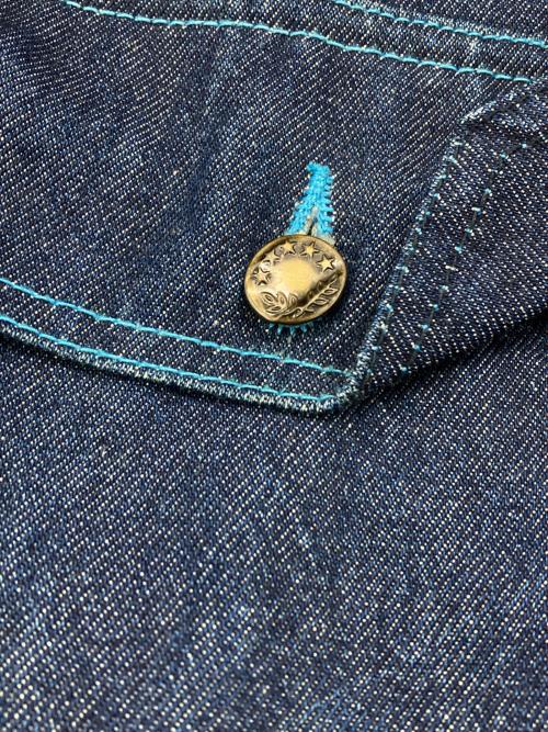 PLATINUM（プラチナ）PLATINUM (プラチナ) ［古着］刺繍デニムジャケット インディゴ サイズ:不明の古着・服飾アイテム