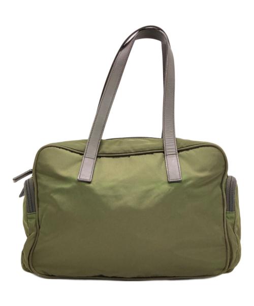 PRADA（プラダ）PRADA (プラダ) ナイロンミニボストンバッグ グリーンの古着・服飾アイテム