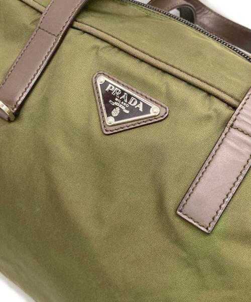 PRADA（プラダ）PRADA (プラダ) ナイロンミニボストンバッグ グリーンの古着・服飾アイテム