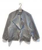 ENFOLDエンフォルド）の古着「ダンボールオーバーカーディガン」｜グレー