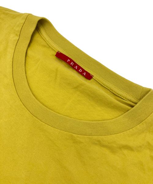 PRADA（プラダ）PRADA (プラダ) ロゴプリントクルーネックカットソー イエロー サイズ:Sの古着・服飾アイテム