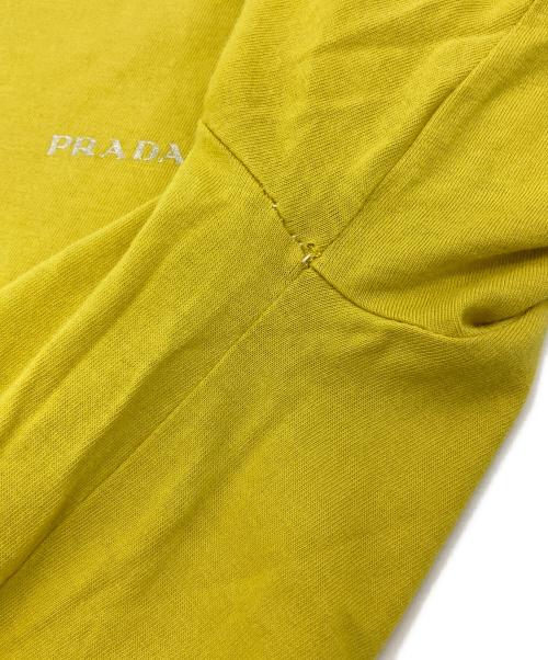 PRADA（プラダ）PRADA (プラダ) ロゴプリントクルーネックカットソー イエロー サイズ:Sの古着・服飾アイテム