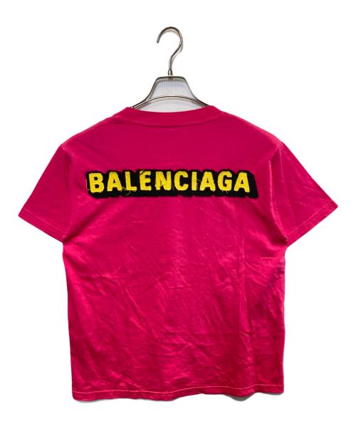 BALENCIAGA（バレンシアガ）BALENCIAGA (バレンシアガ) バックロゴクルーネックカットソー ピンク サイズ:Sの古着・服飾アイテム