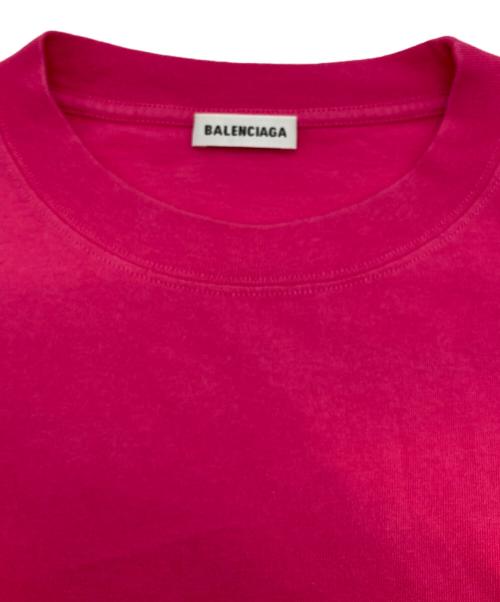 BALENCIAGA（バレンシアガ）BALENCIAGA (バレンシアガ) バックロゴクルーネックカットソー ピンク サイズ:Sの古着・服飾アイテム