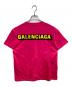 BALENCIAGA (バレンシアガ) バックロゴクルーネックカットソー ピンク サイズ:S：20000円
