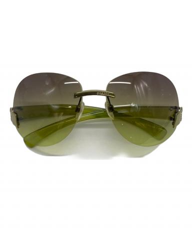 中古・古着通販】CHANEL (シャネル) リムレスサングラス グリーン