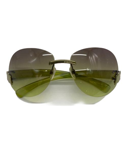 CHANEL（シャネル）CHANEL (シャネル) リムレスサングラス グリーン サイズ:59□17　125の古着・服飾アイテム
