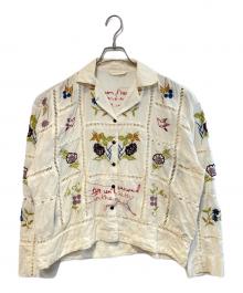 TODAYFUL（トゥデイフル）の古着「Embroidery Patchwork Shirts」｜アイボリー