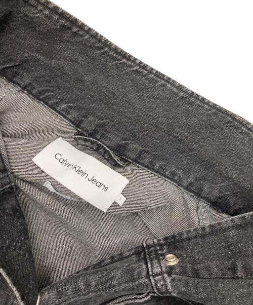 Calvin Klein Jeans（カルバンクラインジーンズ）Calvin Klein Jeans (カルバンクラインジーンズ) logo-patch oversized denim jacket ブラック サイズ:Sの古着・服飾アイテム
