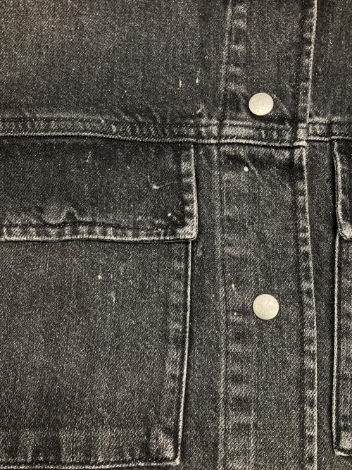 Calvin Klein Jeans（カルバンクラインジーンズ）Calvin Klein Jeans (カルバンクラインジーンズ) logo-patch oversized denim jacket ブラック サイズ:Sの古着・服飾アイテム