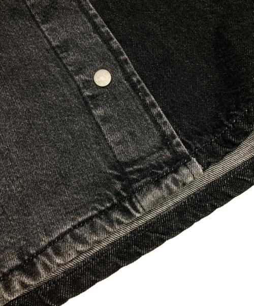 Calvin Klein Jeans（カルバンクラインジーンズ）Calvin Klein Jeans (カルバンクラインジーンズ) logo-patch oversized denim jacket ブラック サイズ:Sの古着・服飾アイテム