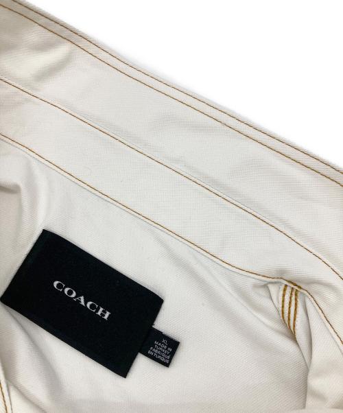 COACH（コーチ）COACH (コーチ) ツイルオーバーシャツ ホワイト サイズ:XLの古着・服飾アイテム