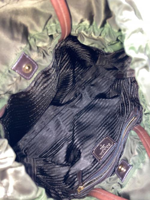 PRADA（プラダ）PRADA (プラダ) ナイロントートバッグ オリーブの古着・服飾アイテム