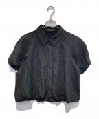 STUNNING LUREスタニングルアー）の古着「フラッフィージャガードトップス」｜ブラック