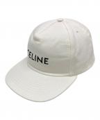 CELINEセリーヌ）の古着「ロゴプリントベースボールキャップ」｜ホワイト