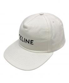 CELINE（セリーヌ）の古着「ロゴプリントベースボールキャップ」｜ホワイト