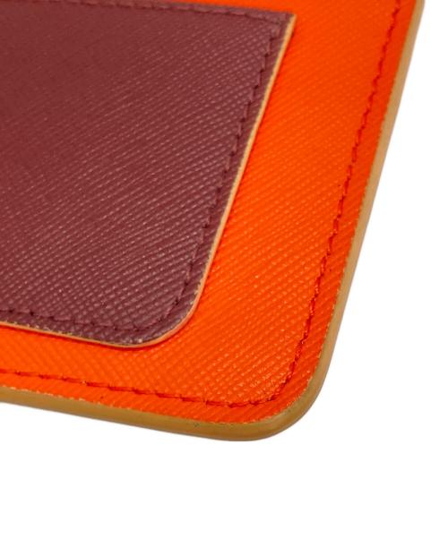 MARNI（マルニ）MARNI (マルニ) カードケース オレンジ×ブルーの古着・服飾アイテム