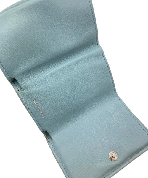 BALENCIAGA（バレンシアガ）BALENCIAGA (バレンシアガ) ペーパーミニウォレット ブルーの古着・服飾アイテム