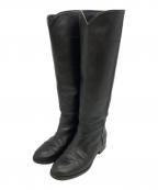 CHANELシャネル）の古着「ココマークレザーロングブーツ」｜ブラック