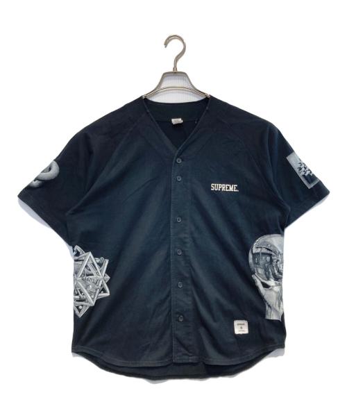 SUPREME（シュプリーム）SUPREME (シュプリーム) M.C. Escher Cotton Baseball Jersey ブラック サイズ:Sの古着・服飾アイテム
