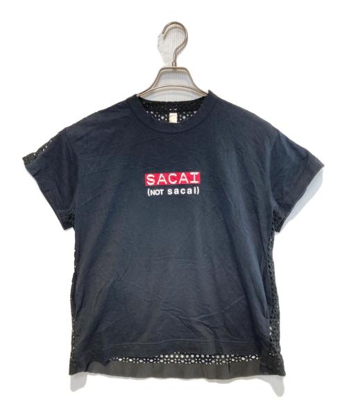 sacai（サカイ）sacai (サカイ) FRAGMENT DESIGN (フラグメントデザイン) ドッキングカットソー ブラック サイズ:1の古着・服飾アイテム