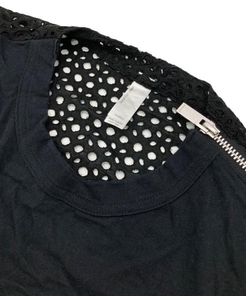 sacai（サカイ）sacai (サカイ) FRAGMENT DESIGN (フラグメントデザイン) ドッキングカットソー ブラック サイズ:1の古着・服飾アイテム