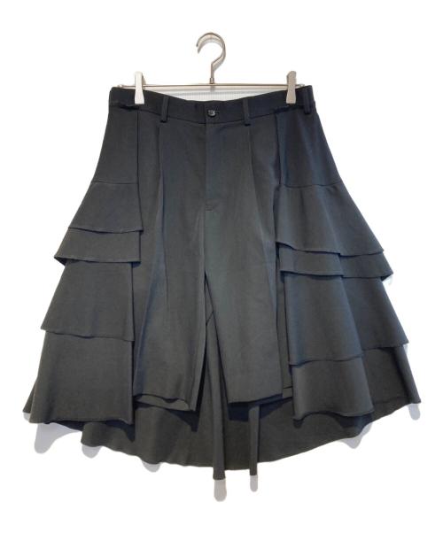 COMME des GARCONS COMME des GARCONS（コムデギャルソン コムデギャルソン）COMME des GARCONS COMME des GARCONS (コムデギャルソン コムデギャルソン) フリルドッキングショートパンツ ブラック サイズ:Sの古着・服飾アイテム