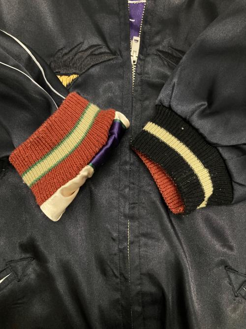 東洋エンタープライズ（トウヨウエンタープライズ）東洋エンタープライズ (トウヨウエンタープライズ) SOUVENIR JACKET ブラック×パープル サイズ:Lの古着・服飾アイテム