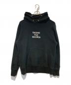 TACOMA FUJI RECORDSタコマ フジ レコード）の古着「ロゴプリントパーカー」｜ブラック