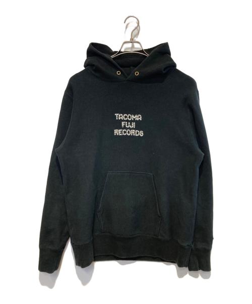 TACOMA FUJI RECORDS（タコマ フジ レコード）TACOMA FUJI RECORDS (タコマ フジ レコード) ロゴプリントパーカー ブラック サイズ:Lの古着・服飾アイテム