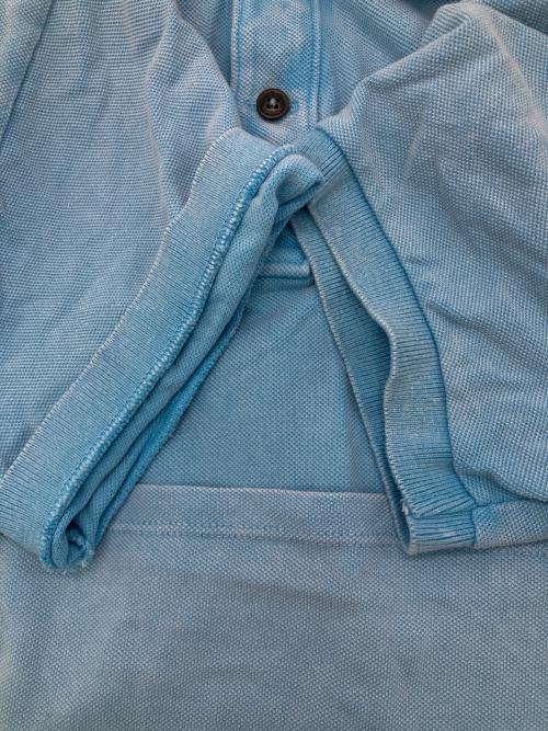 C.P COMPANY（シーピーカンパニー）C.P COMPANY (シーピーカンパニー) ウォッシュドS/Sポロシャツ ブルー サイズ:Mの古着・服飾アイテム