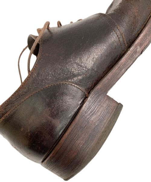 N4（エヌフォー）N4 (エヌフォー) プレーントゥシューズ ブラウン サイズ:3の古着・服飾アイテム