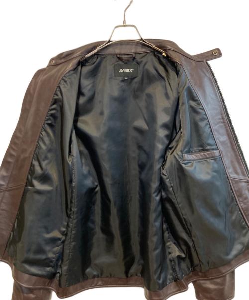 AVIREX（アヴィレックス）AVIREX (アヴィレックス) COMFORTABLE SINGLE RIDERS JACKET ブラウン サイズ:2Xの古着・服飾アイテム