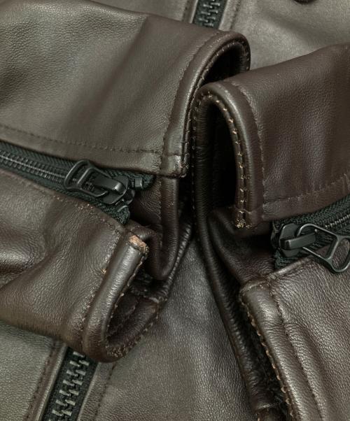 AVIREX（アヴィレックス）AVIREX (アヴィレックス) COMFORTABLE SINGLE RIDERS JACKET ブラウン サイズ:2Xの古着・服飾アイテム