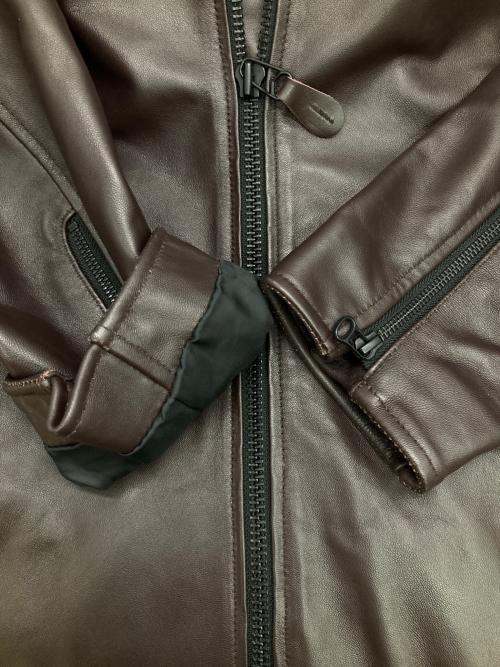 AVIREX（アヴィレックス）AVIREX (アヴィレックス) COMFORTABLE SINGLE RIDERS JACKET ブラウン サイズ:2Xの古着・服飾アイテム