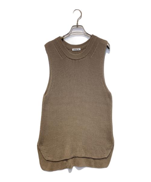 EVERYDAY I LIKE.（エヴリデイ アイ ライク）EVERYDAY I LIKE. (エヴリデイ アイ ライク) Polite Knit Vest ブラウン サイズ:Freeの古着・服飾アイテム