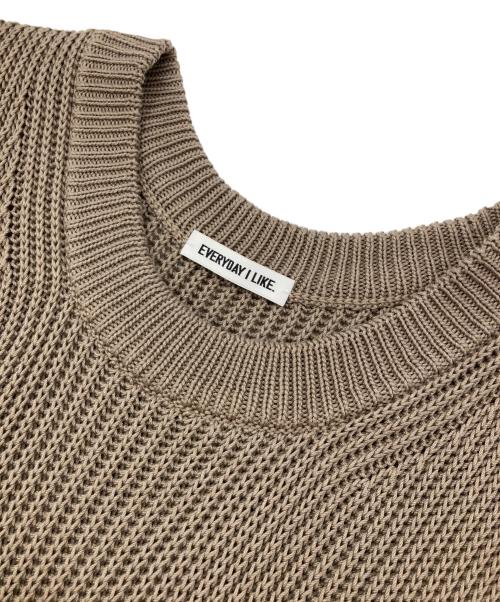 EVERYDAY I LIKE.（エヴリデイ アイ ライク）EVERYDAY I LIKE. (エヴリデイ アイ ライク) Polite Knit Vest ブラウン サイズ:Freeの古着・服飾アイテム