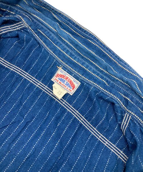 THE REAL McCOY’S（ザ・リアルマッコイズ）THE REAL McCOY’S (ザ・リアルマッコイズ) ウォバッシュL/Sワークシャツ インディゴ サイズ:15の古着・服飾アイテム