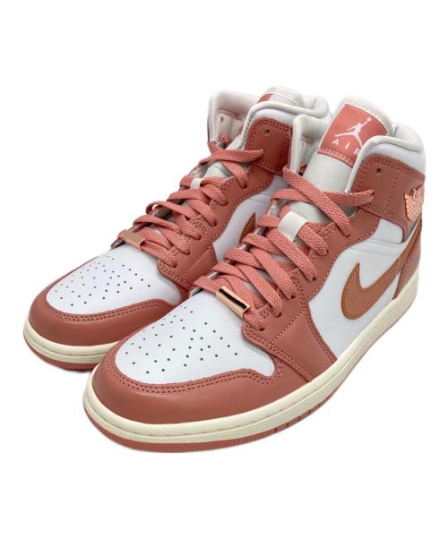 NIKE（ナイキ）NIKE (ナイキ) WMNS AIR JORDAN 1 MID SE ピンク×ホワイト サイズ:US10の古着・服飾アイテム