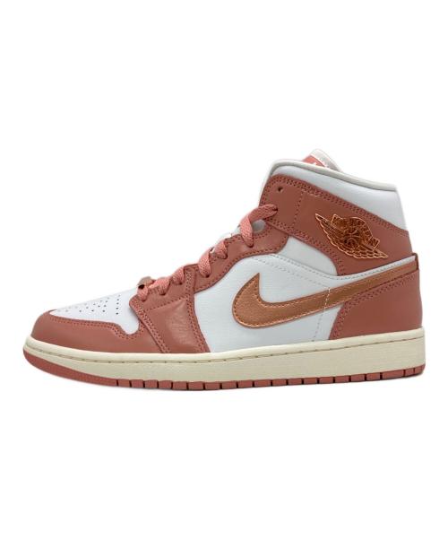 NIKE（ナイキ）NIKE (ナイキ) WMNS AIR JORDAN 1 MID SE ピンク×ホワイト サイズ:US10の古着・服飾アイテム