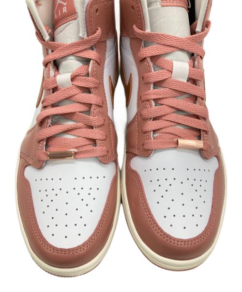 NIKE（ナイキ）NIKE (ナイキ) WMNS AIR JORDAN 1 MID SE ピンク×ホワイト サイズ:US10の古着・服飾アイテム