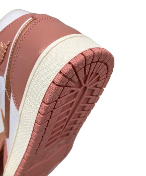 NIKE（ナイキ）NIKE (ナイキ) WMNS AIR JORDAN 1 MID SE ピンク×ホワイト サイズ:US10の古着・服飾アイテム