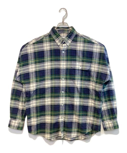PALACE（パレス）PALACE (パレス) チェックネルシャツ ネイビー×グリーン サイズ:Lの古着・服飾アイテム