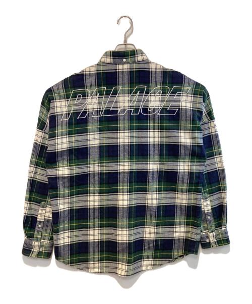 PALACE（パレス）PALACE (パレス) チェックネルシャツ ネイビー×グリーン サイズ:Lの古着・服飾アイテム