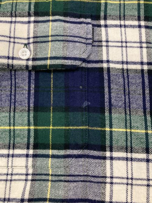 PALACE（パレス）PALACE (パレス) チェックネルシャツ ネイビー×グリーン サイズ:Lの古着・服飾アイテム